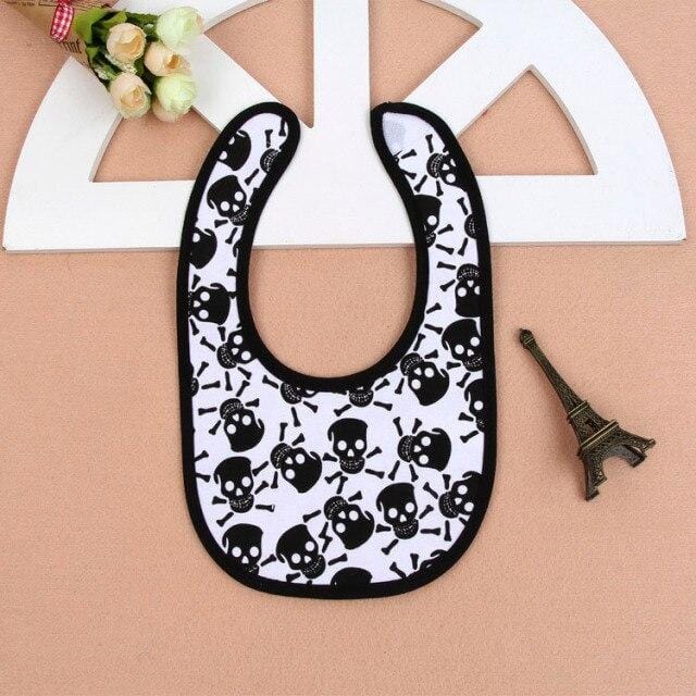 Skull Baby Goth Bibs