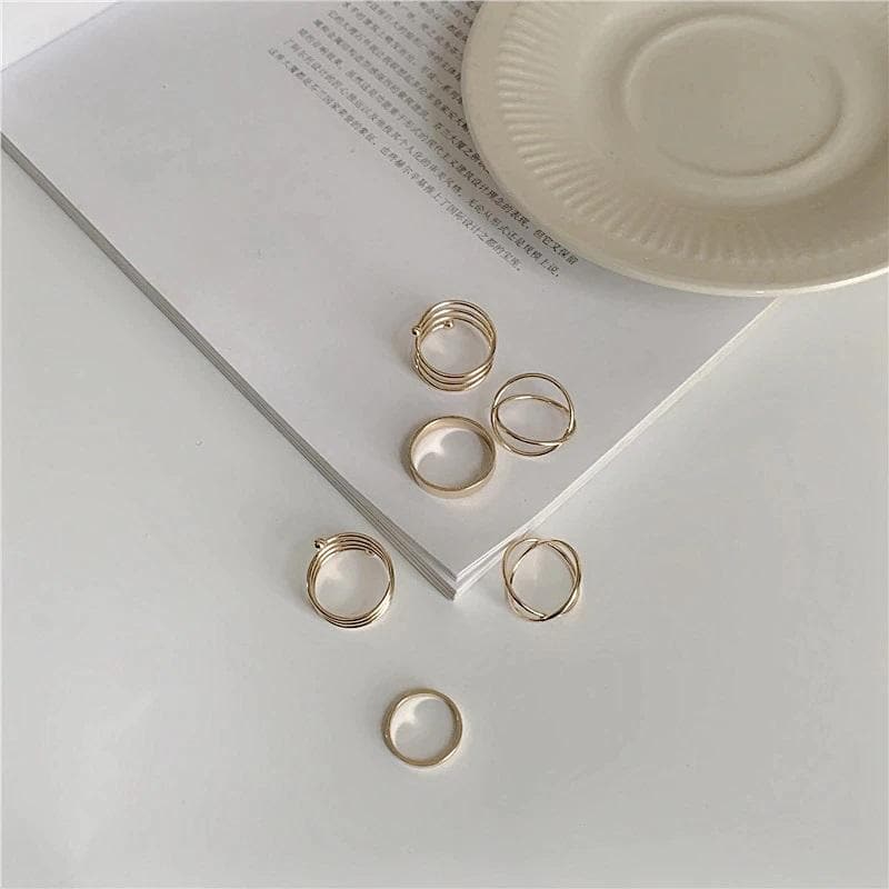 Mystique Geometric Ring Set