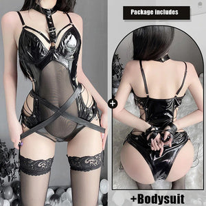 Wild Temptation Leather Bodysuit