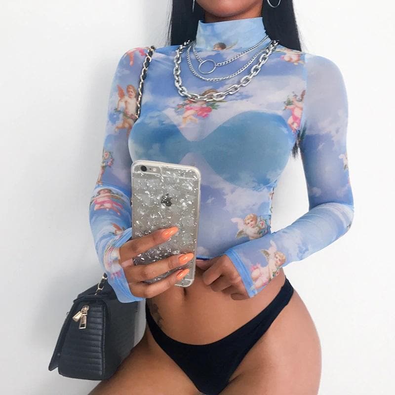 All-seeing Angel Crop Top