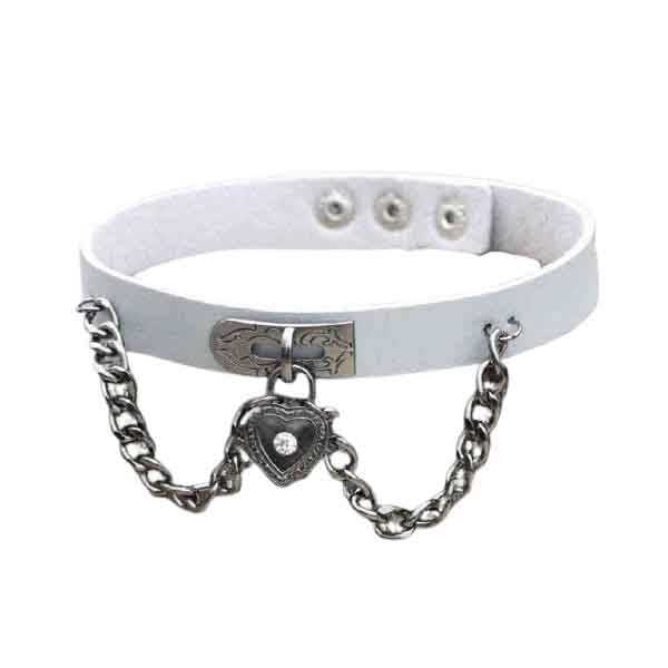 Chained Lock Heart Choker