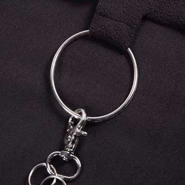 Gothic O-ring and Chain Crop Hoodie