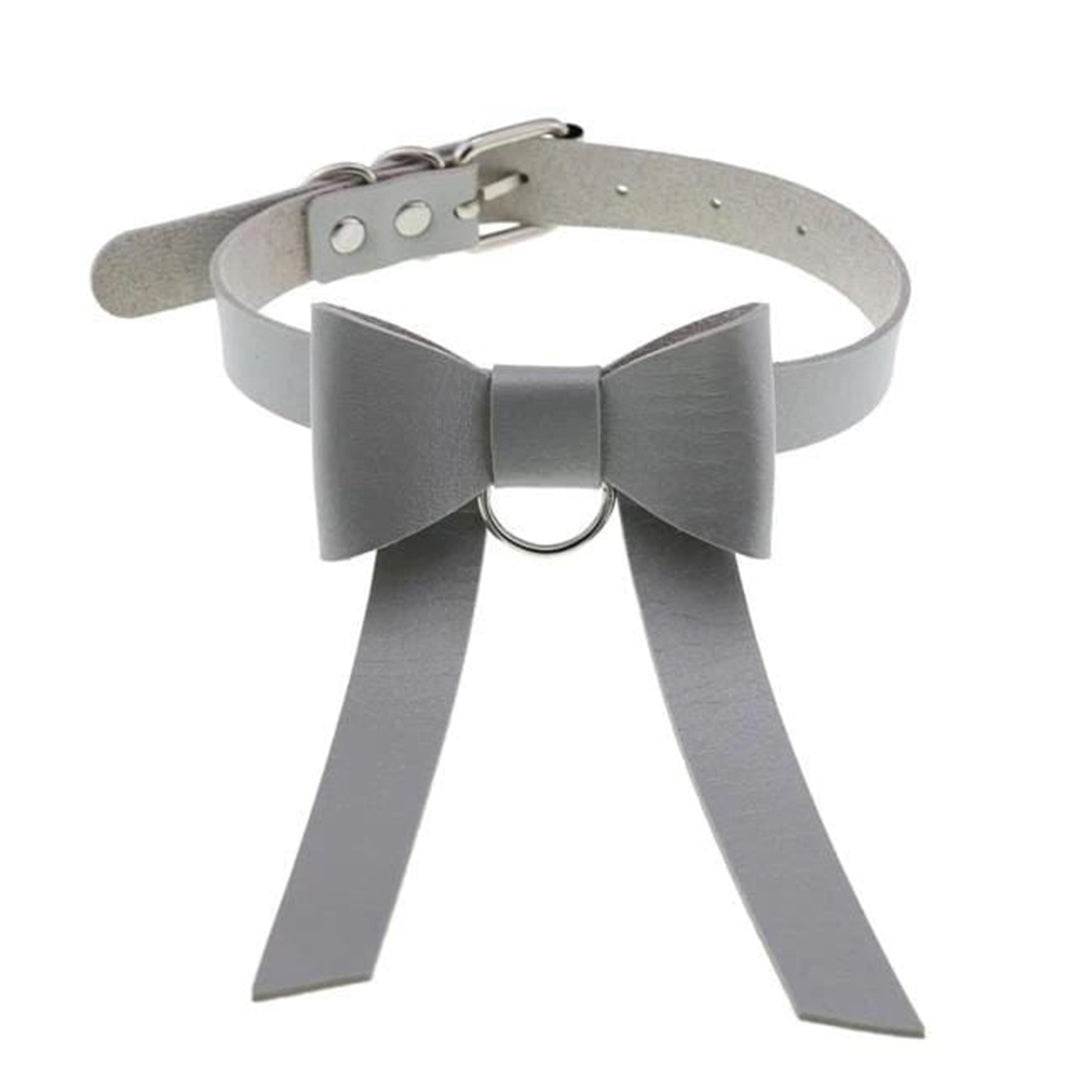 Bowknot Leather Choker
