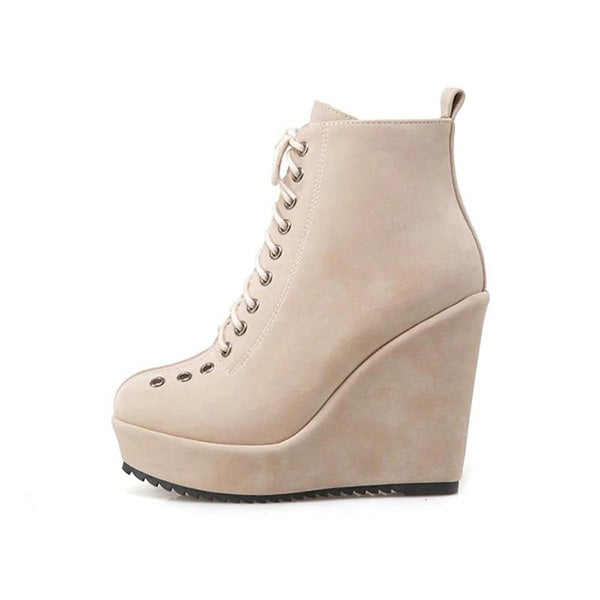 Winter Gothic Wedge Boots