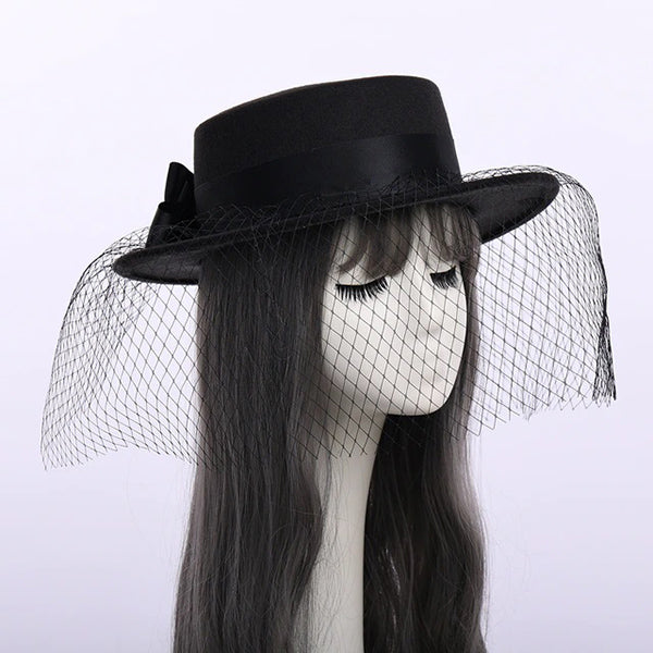 Vintage Black Veil Hat