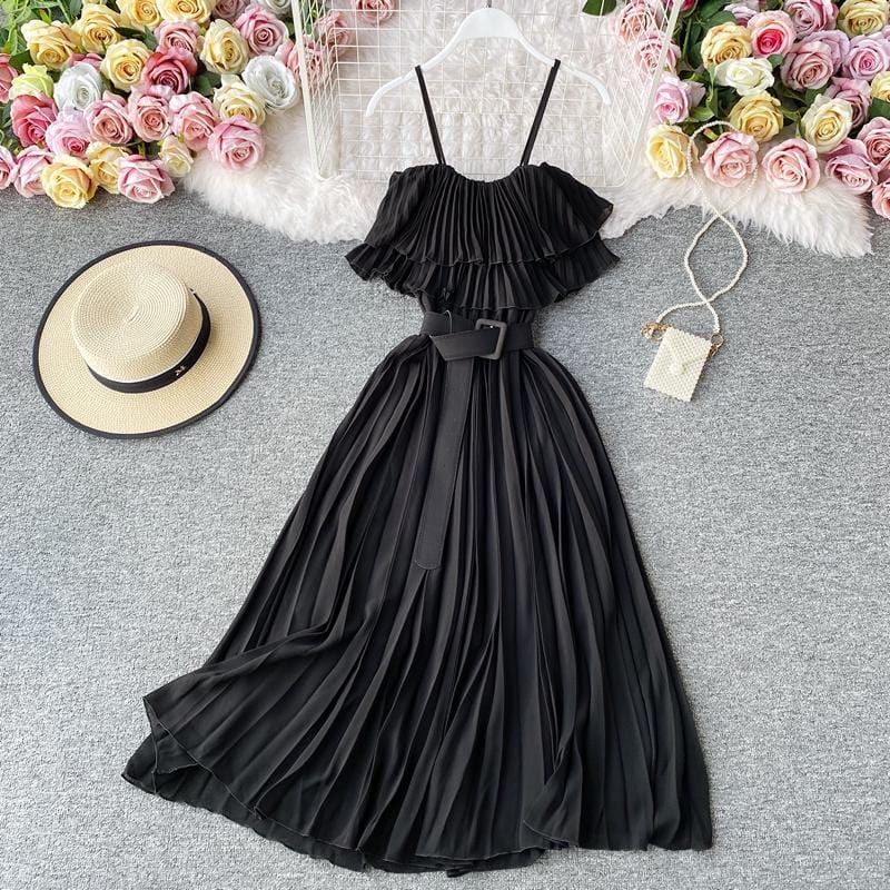 Incarnate Pleated Midi Dress