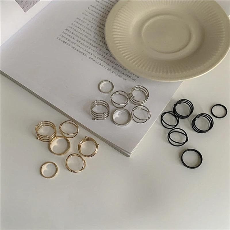 Mystique Geometric Ring Set