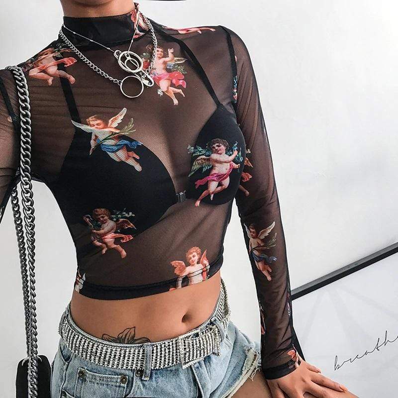 All-seeing Angel Crop Top