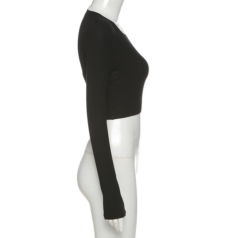 Holstein Patch Gothic Crop Top