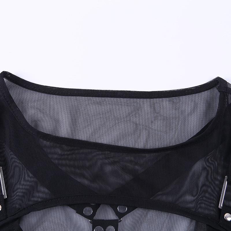 Hauntress Mesh Black Dress