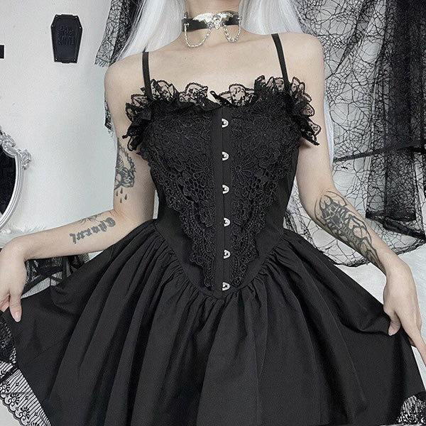 Morgana Gothic Lace Dress