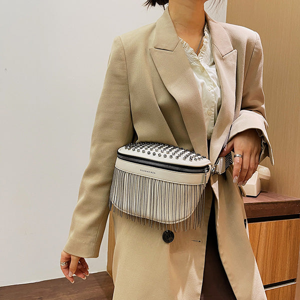 Iris Fringe Studded Bum Bag