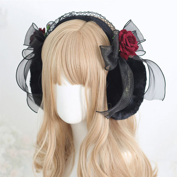 Lolita Lace Plush Earmuffs
