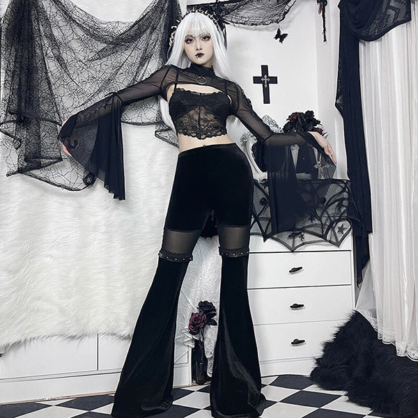 Dark Vixen Velvet Flare Pants
