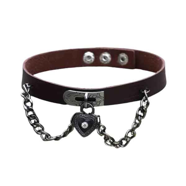 Chained Lock Heart Choker