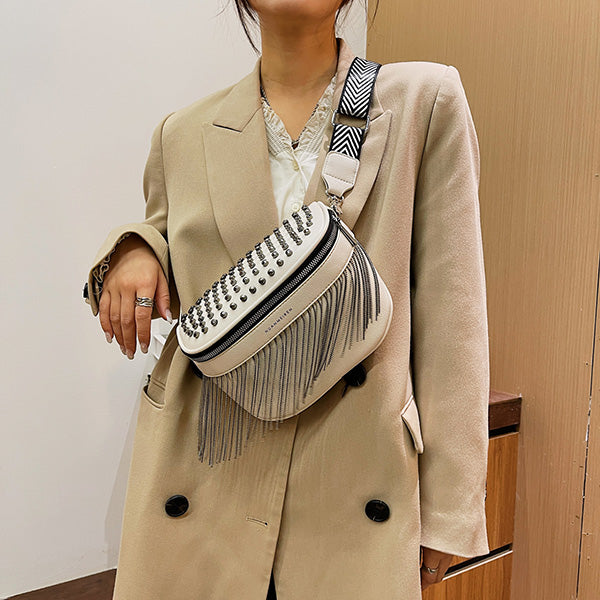 Iris Fringe Studded Bum Bag