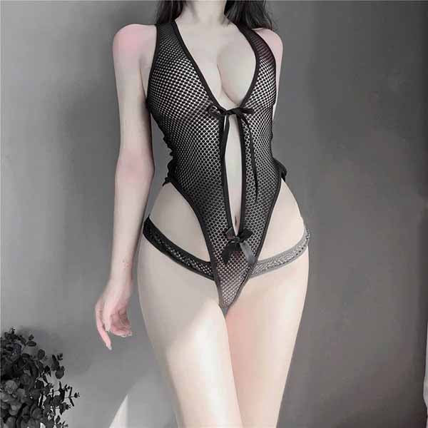 Black Bunny See Through Lingerie