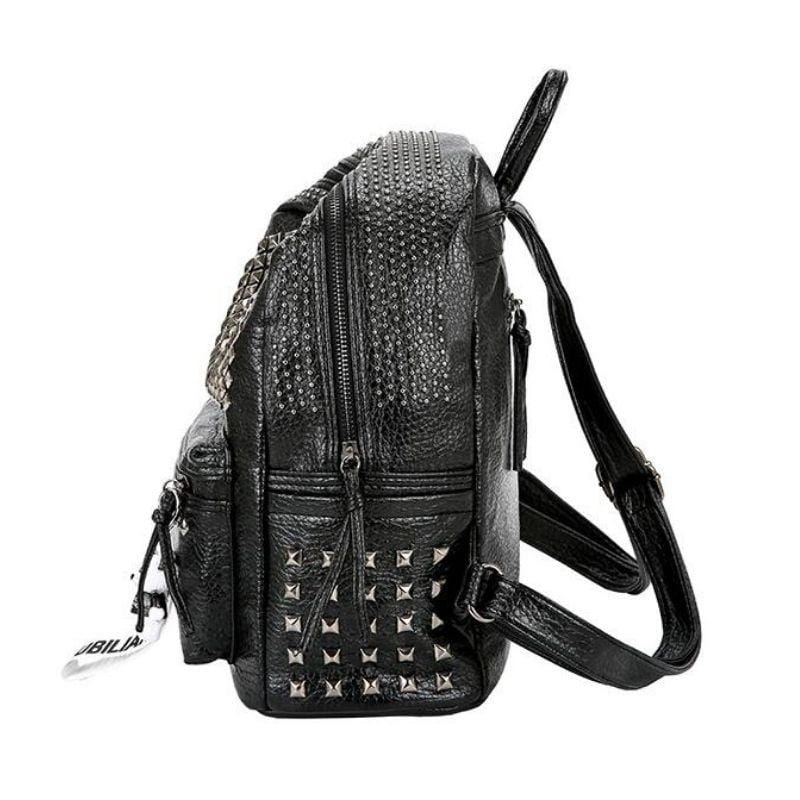 Rivets Overload Leather Backpack