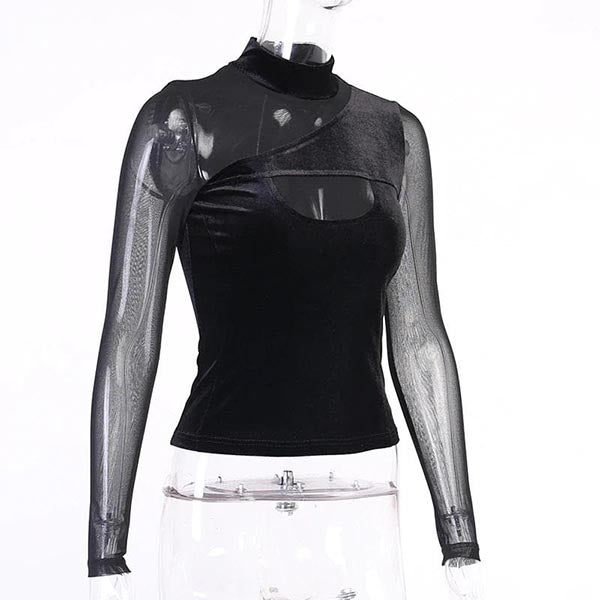 Mesh Gothic Punk Top