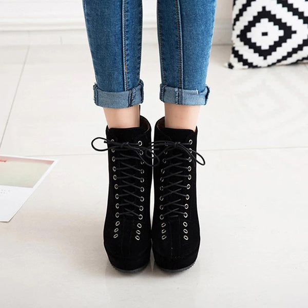 Winter Gothic Wedge Boots