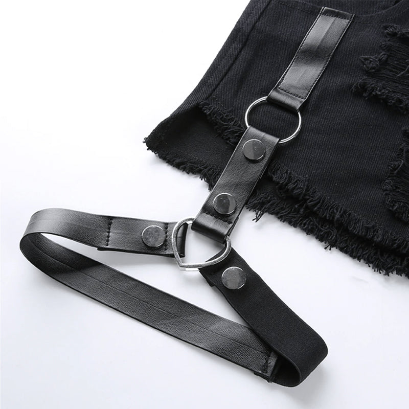 Zillah Gothic Denim Shorts