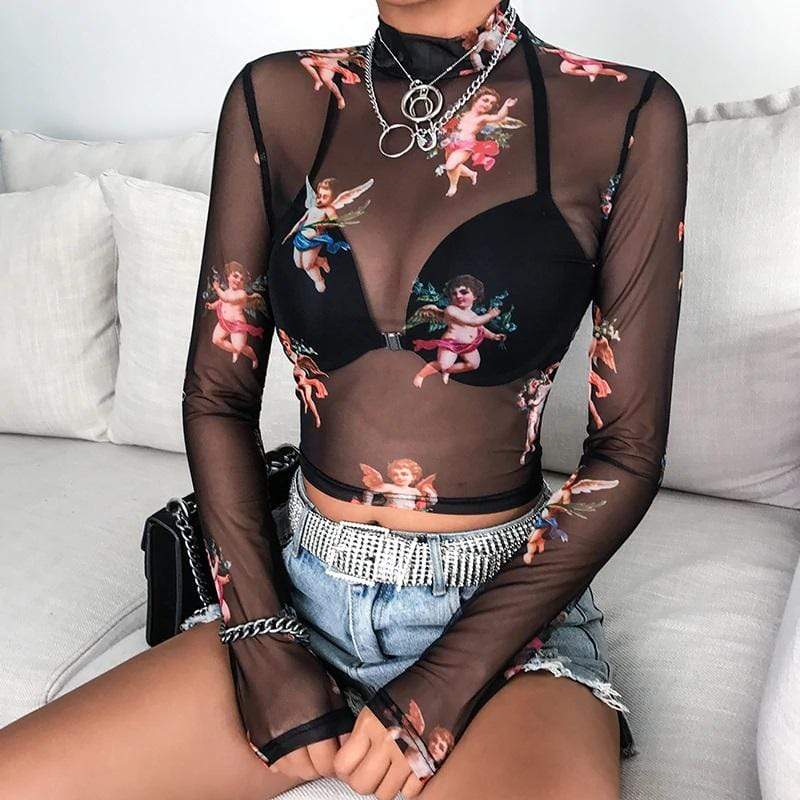 All-seeing Angel Crop Top