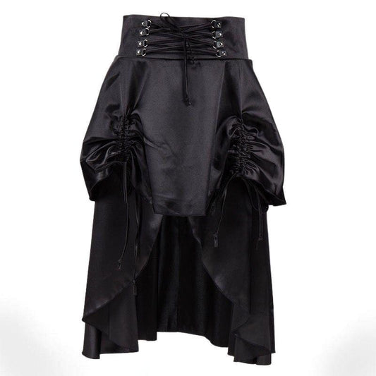 Steampunk Ruched Maxi Skirt