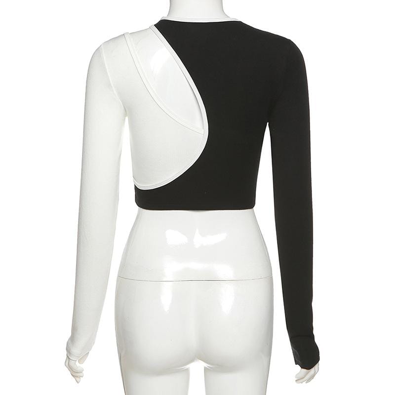 Holstein Patch Gothic Crop Top