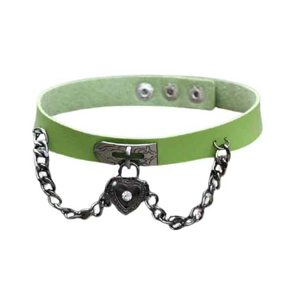 Chained Lock Heart Choker
