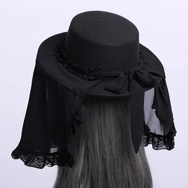 Vintage Black Veil Hat