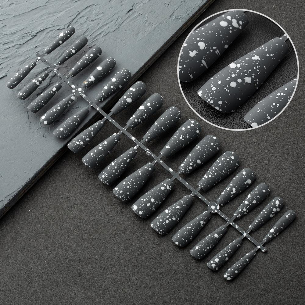 Snowflake Coffin Nails