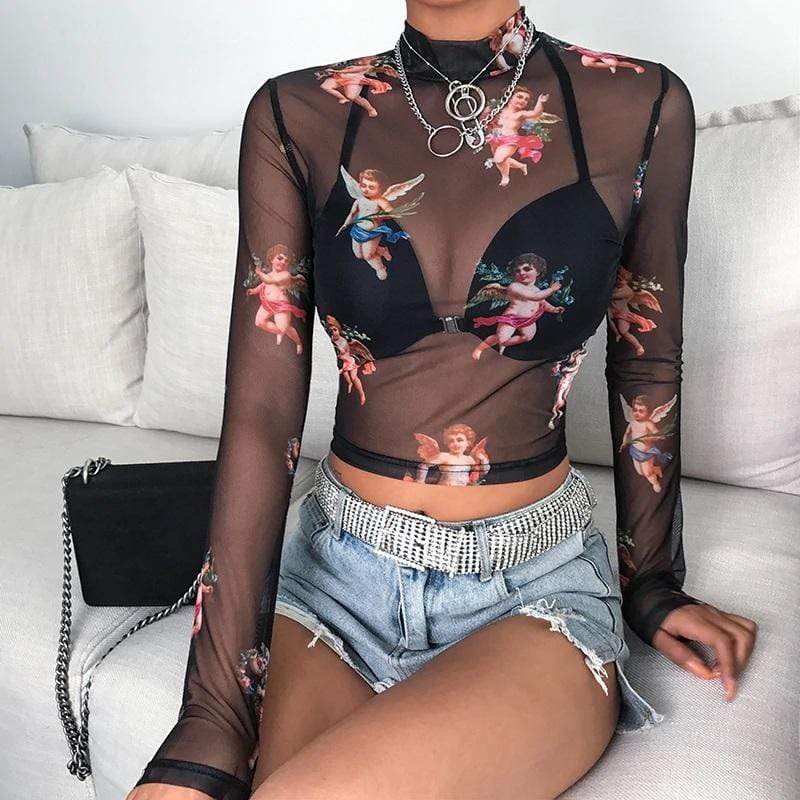 All-seeing Angel Crop Top