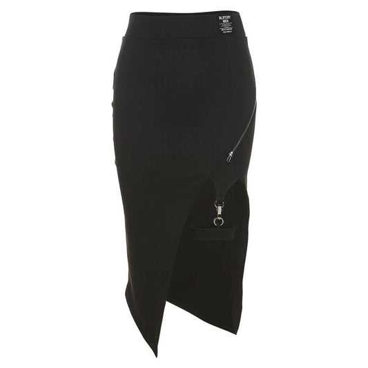 Miss Behave Irregular Midi Skirt