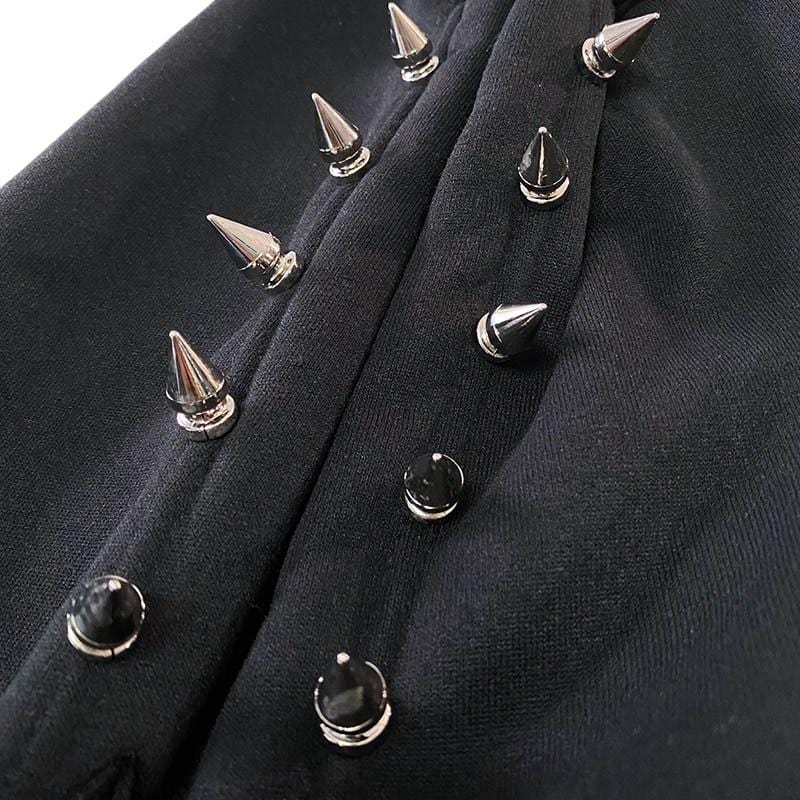 Spikey Gothic Black Hoodie