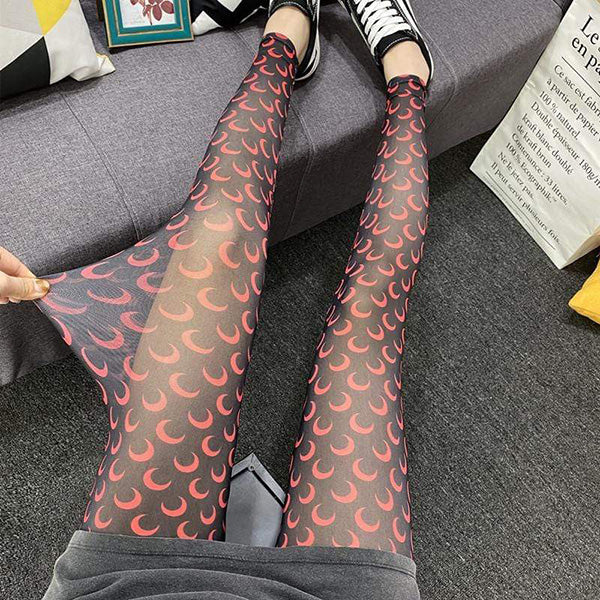 Moon Prints Silk Leggings
