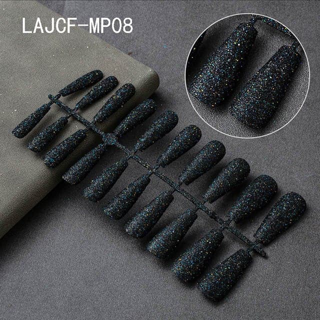 Glitter Coffin Nails