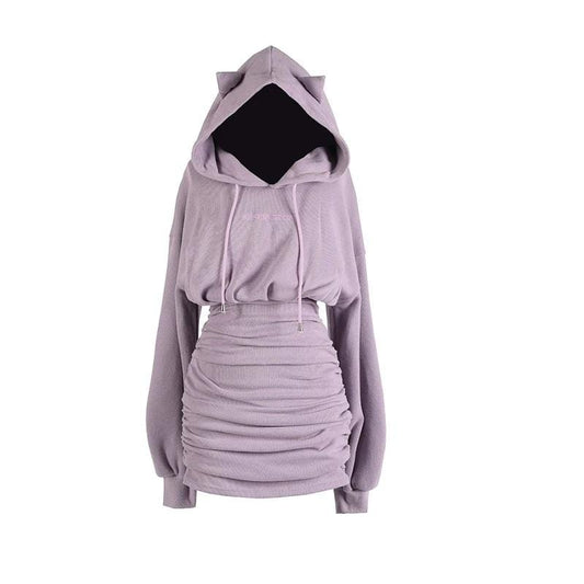 Kawaii Slim Dress Hoodie