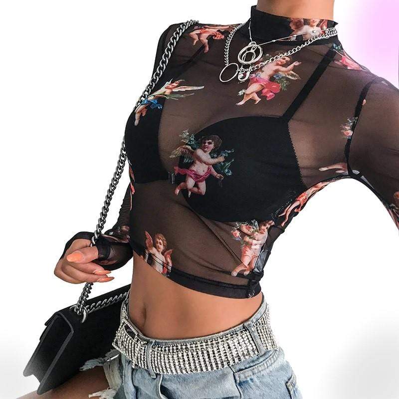 All-seeing Angel Crop Top