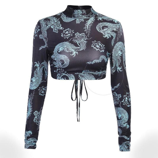 Backless Dragon Crop Top
