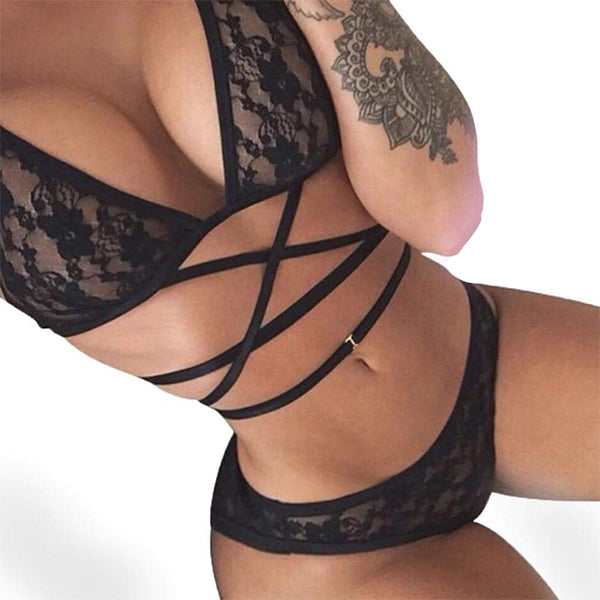Black Temptress Bondage Goth Lingerie