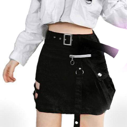 Gothic Grunge Zipper Skirt