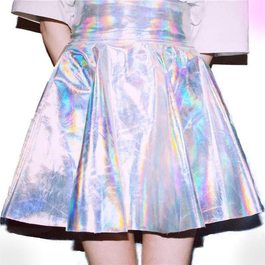 FEMBOT HOLOGRAPHIC MINI SKIRT