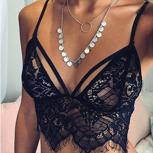 Crop Top Floral Bralette Bra