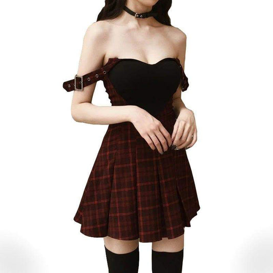 Lolita Retro Plaid Dress