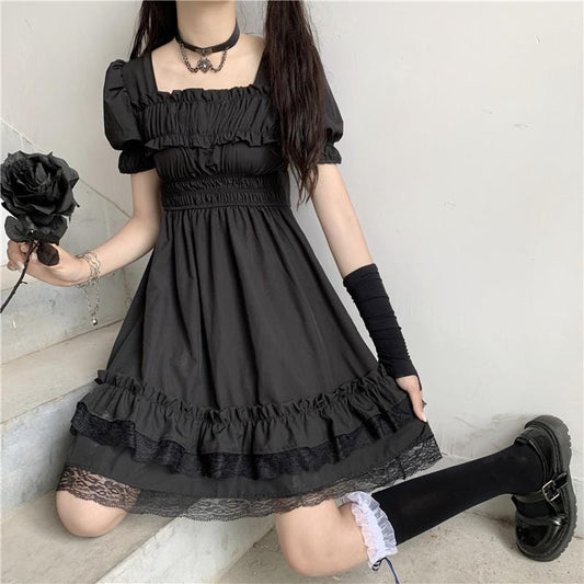 Ruffles Dark Gothic Dress