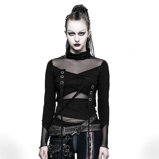 Rebel Punk Knit Mesh Shirt