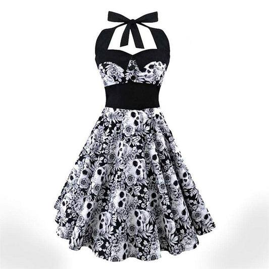 Retro Skull Party Dress