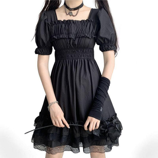 Ruffles Dark Gothic  Dress