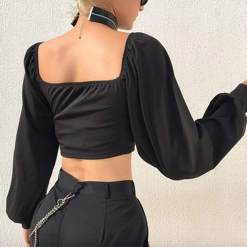 Death's Door Puff Sleeved Top