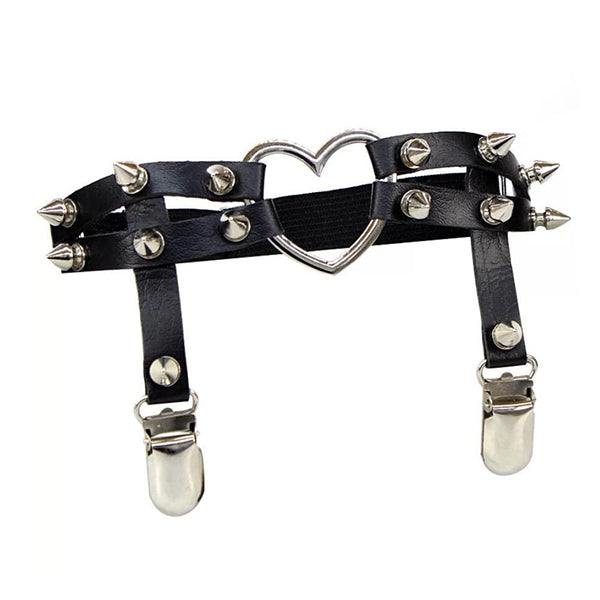 Sexy Heart Spiked Garter